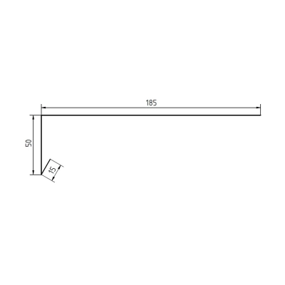 Pas nadrynnowy standard na dach płaski ( gont / papa / balkon / taras ) - dł. 2mb